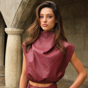 Crop Top Vittoria Vino Tinto