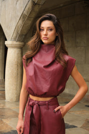 Crop Top Vittoria Vino Tinto