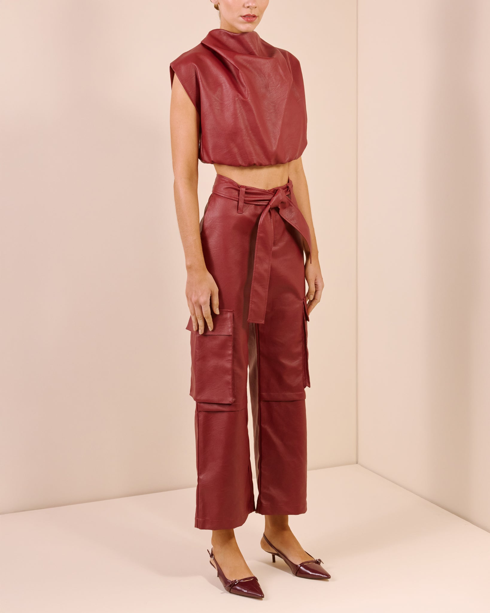 Crop Top Vittoria Vino Tinto