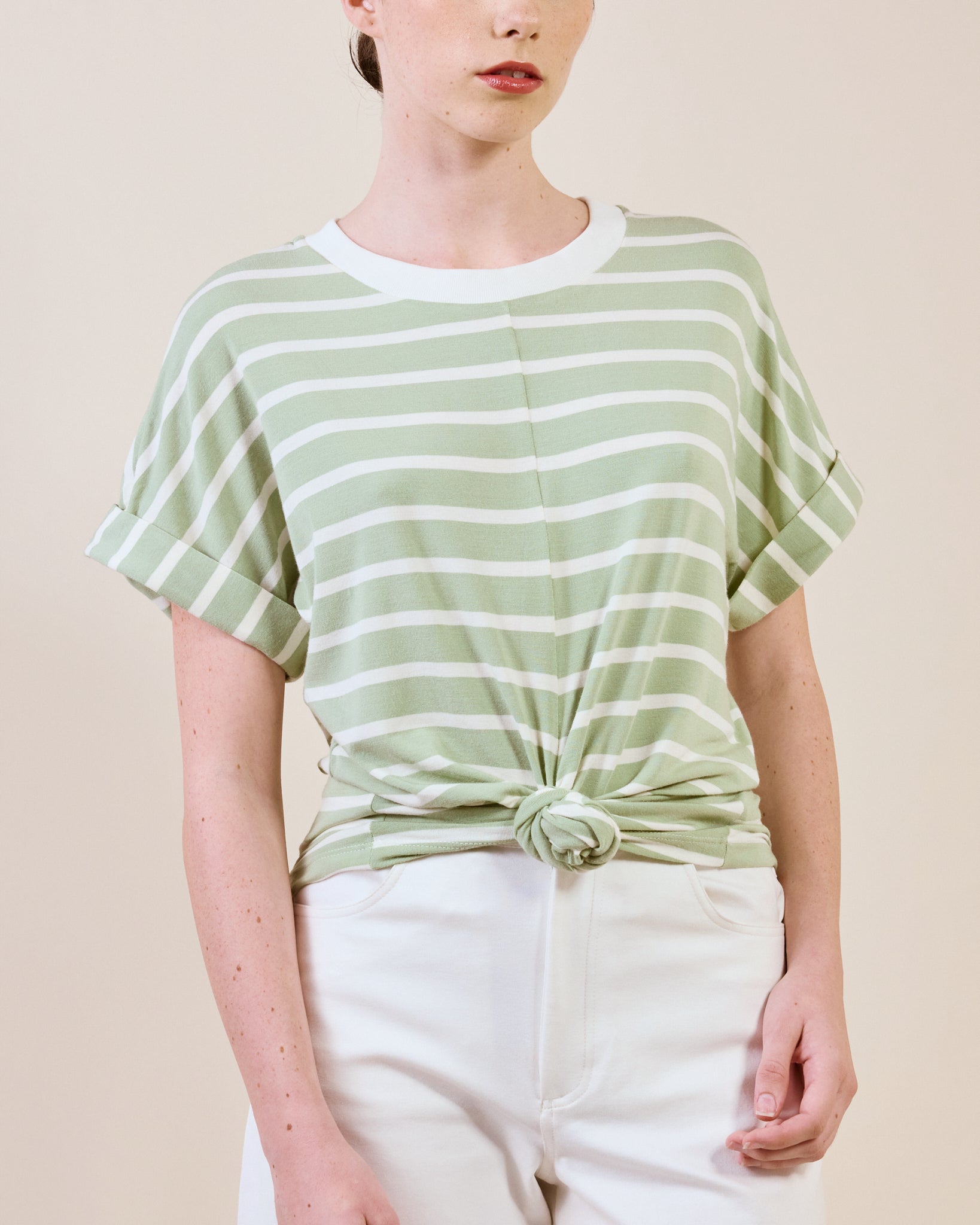 Camiseta Gioia Rayas Verde